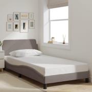 vidaXL Sängram utan madrass taupe 100x200 cm tyg