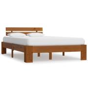 vidaXL Sängram utan madrass honungsbrun 140x200 cm massiv furu