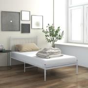 vidaXL Sängram utan madrass vit metall 90x200 cm