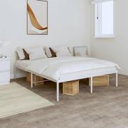 vidaXL Sängram metall vit 160x200 cm