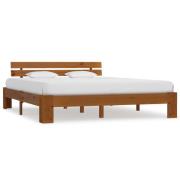 vidaXL Sängram utan madrass honungsbrun 180x200 cm massiv furu