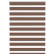 vidaXL Rullgardin zebra brun 100x150 cm tyg bredd 95,9 cm polyester