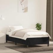 vidaXL Sängram svart 80x200 cm sammet