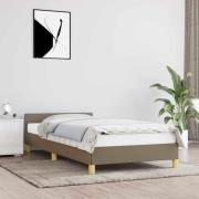 vidaXL Sängram utan madrass taupe 100x200 cm tyg