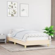vidaXL Sängram utan madrass cremefärgad 90x200 cm tyg