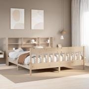 vidaXL Sängram utan madrass 200x200 cm massiv furu