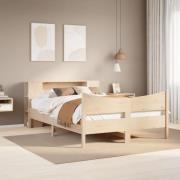 vidaXL Sängram utan madrass 120x190 cm massiv furu