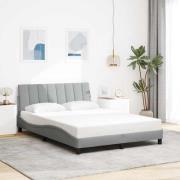 vidaXL Bed Frame without Mattress "Hanko" Light Grey 140x200cm Fabric