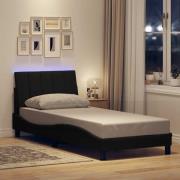 vidaXL Bed Frame without Mattress "Hanko" Black 90x200cm Fabric