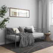 vidaXL Sängram bäddsoffa grå metall 90x200 cm