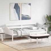 vidaXL Dagbädd utan madrass vit 100x200 cm massiv furu