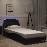 vidaXL Bed Frame with LED without Mattress "Zadar" Black 90x200 cm