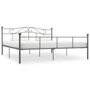 vidaXL Sängram utan madrass grå metall 180x200 cm