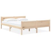 vidaXL Sängram utan madrass massiv furu 160x200 cm