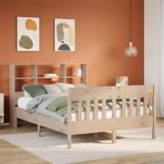 vidaXL Sängram utan madrass 120x190 cm massiv furu