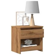 vidaXL Sängbord hantverksmässig ek 40x30x39 cm konstruerat trä