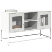 vidaXL TV-skåp vit 100,5x39x60,5 cm stål