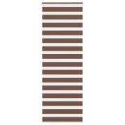 vidaXL Rullgardin zebra brun 80x200 cm tyg bredd 75,9 cm polyester