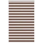 vidaXL Rullgardin zebra brun 150x200 cm tyg bredd 145,9 cm polyester