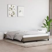 vidaXL Sängram utan madrass taupe 140x200 cm tyg