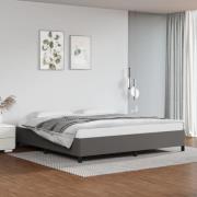 vidaXL Sängram grå 200x200 cm konstläder