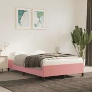 vidaXL Sängram rosa 120x200 cm sammet