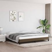 vidaXL Sängram utan madrass mörkbrun 200x200 cm tyg
