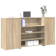 vidaXL Receptionsdisk sonoma-ek 200x50x103,5 cm konstruerat trä