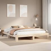 vidaXL Sängram utan madrass 200x200 cm massiv furu