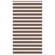 vidaXL Rullgardin zebra brun 125x200 cm tyg bredd 120,9 cm polyester
