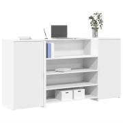vidaXL Receptionsdisk vit 200x50x103,5 cm konstruerat trä