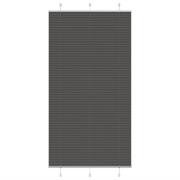 vidaXL Plisserad persienn svart 110x200 cm tyg bredd 109,4cm polyester
