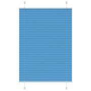 vidaXL Plisserad persienn blå 85x100 cm tyg bredd 84,4 cm polyester