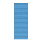 vidaXL Plisserad persienn blå 70x200 cm tyg bredd 69,4 cm polyester