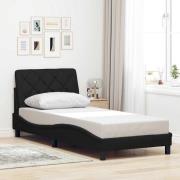 vidaXL Bed Frame without Mattress Black 80x200 cm Fabric