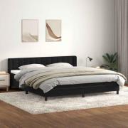 vidaXL Ramsäng med madrass svart 200x210 cm sammet