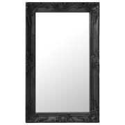 vidaXL Väggspegel barockstil 50x80 cm svart