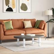 vidaXL Soffbordsben vita 2 st 50x(30-31) cm stål