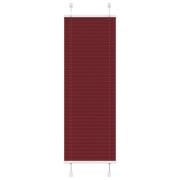 vidaXL Plisserad persienn Bordeaux röd 50x150 cm tyg bredd 49,4 cm