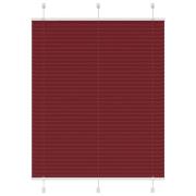 vidaXL Plisserad persienn Bordeaux röd 105x150 cm tyg bredd 104,4 cm