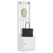 vidaXL Hallgran "SANDNES" vit 45x40x159,5 cm massiv trä furu