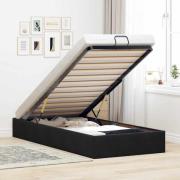 vidaXL Ottoman sängram utan madrass svart 90x190 cm sammet