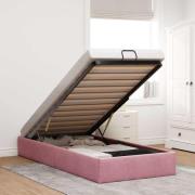 vidaXL Ottoman sängram utan madrass rosa 100x200 cm sammet