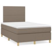 vidaXL Ramsäng med madrass taupe 120x190 cm tyg