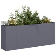 vidaXL Planteringskärl antracit 200x40x80 cm kallvalsat stål