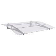 vidaXL Dörrtak silver och transparent 150x90 cm PET