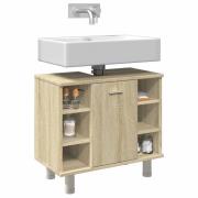 vidaXL Badrumsskåp sonoma-ek 60x32x53,5 cm spånskiva
