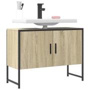 vidaXL Tvättställsskåp sonoma-ek 80x33x60 cm konstruerat trä