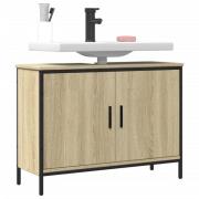 vidaXL Tvättställsskåp sonoma-ek 80x30x60 cm konstruerat trä