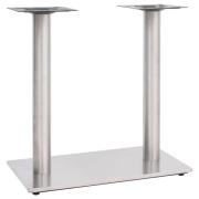 vidaXL Bordsben för cafébord silver 70x40x72 cm rostfritt stål